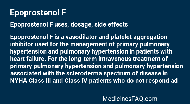 Epoprostenol F