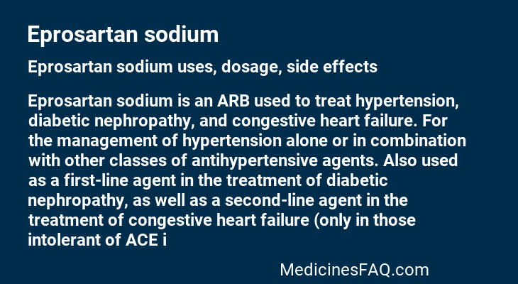 Eprosartan sodium