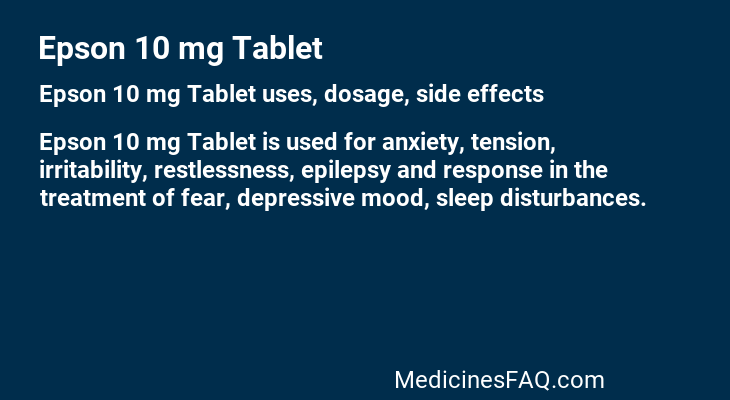 Epson 10 mg Tablet