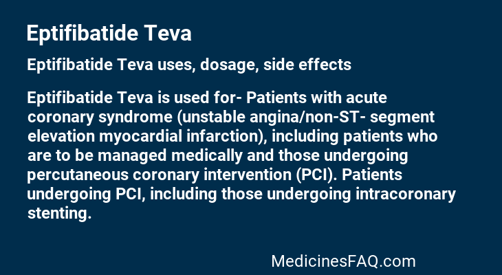 Eptifibatide Teva