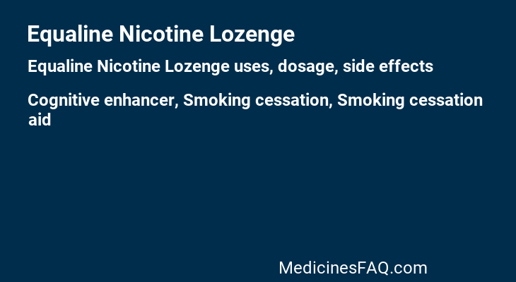 Equaline Nicotine Lozenge