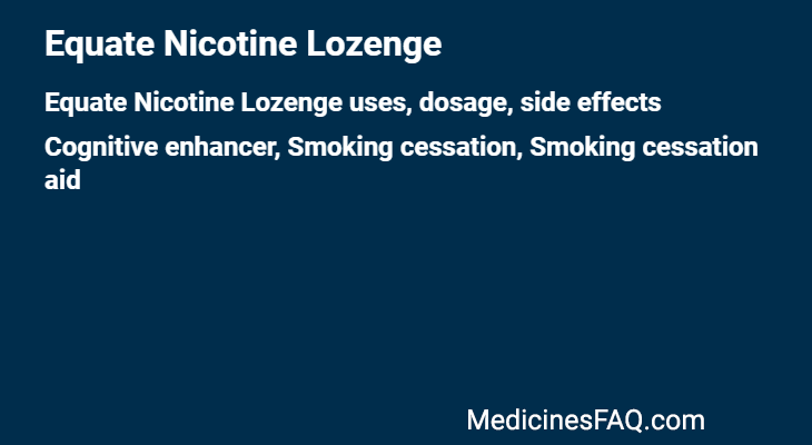 Equate Nicotine Lozenge