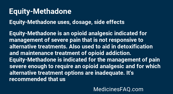 Equity-Methadone