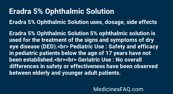 Eradra 5% Ophthalmic Solution