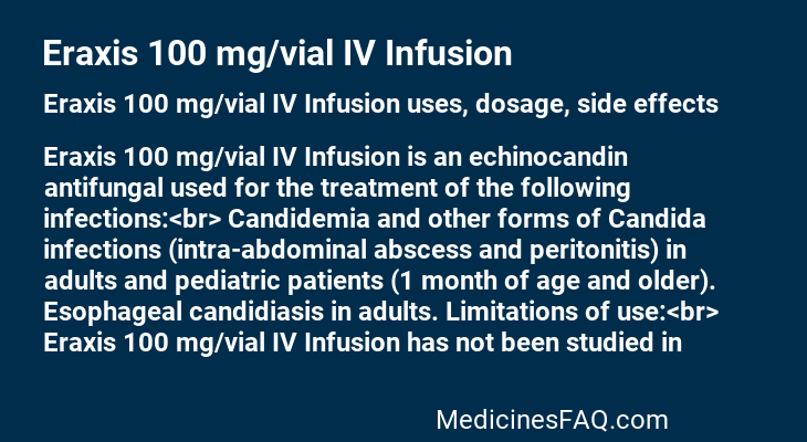 Eraxis 100 mg/vial IV Infusion