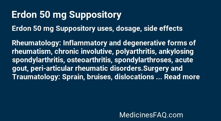 Erdon 50 mg Suppository