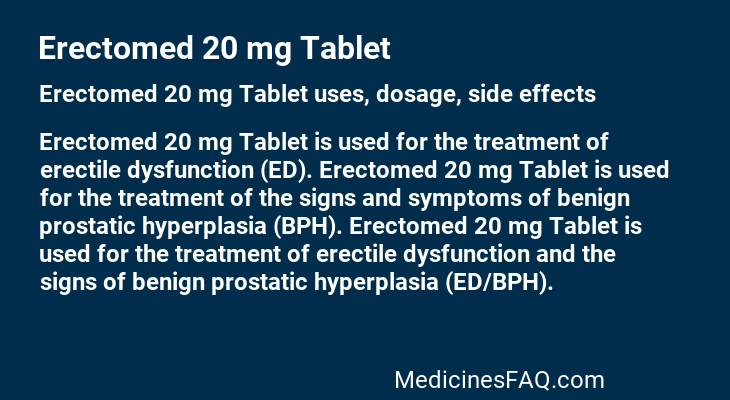 Erectomed 20 mg Tablet