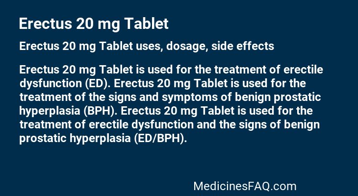 Erectus 20 mg Tablet