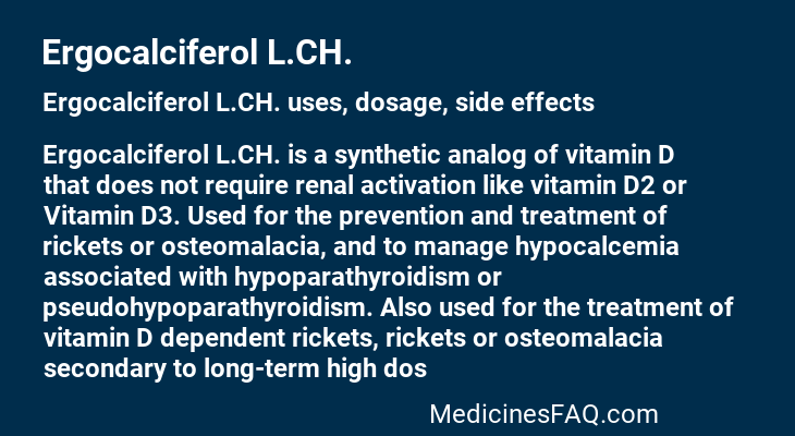 Ergocalciferol L.CH.