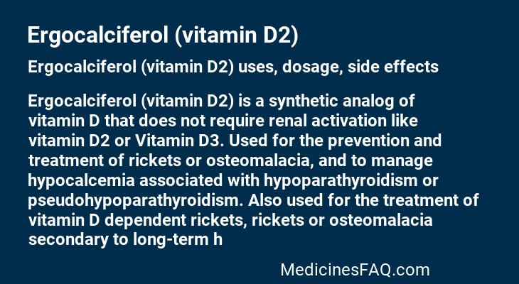 Ergocalciferol (vitamin D2)