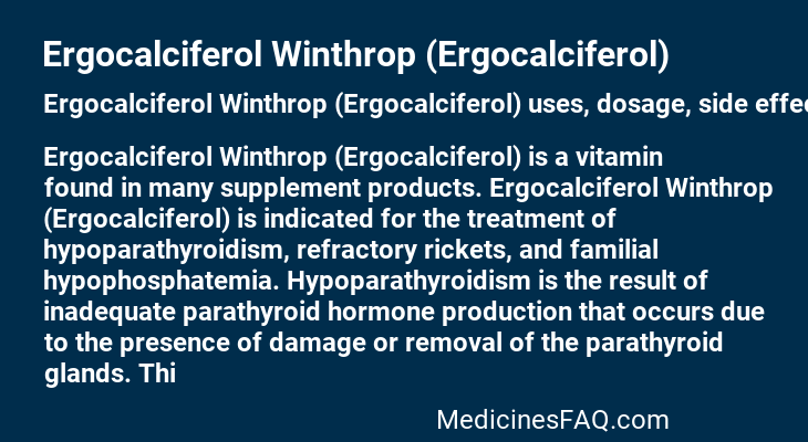 Ergocalciferol Winthrop (Ergocalciferol)