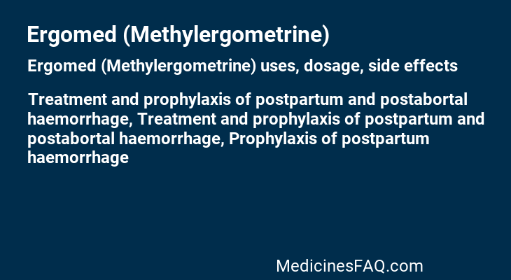 Ergomed (Methylergometrine)