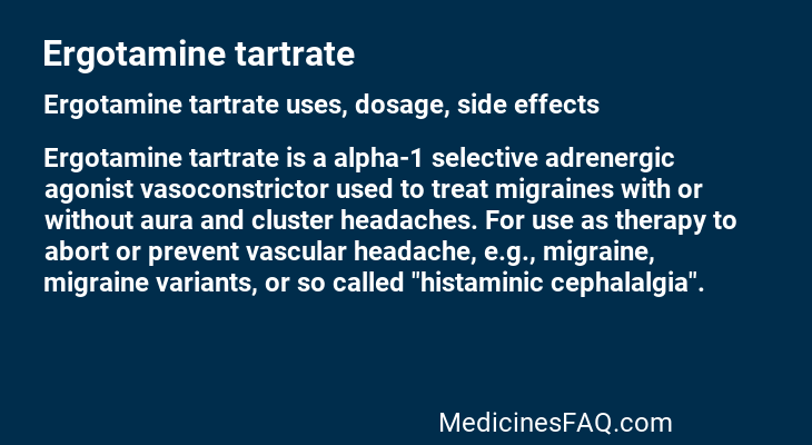 Ergotamine tartrate