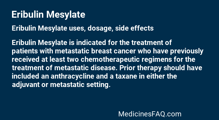 Eribulin Mesylate