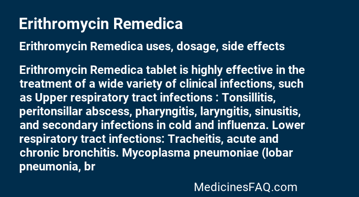 Erithromycin Remedica