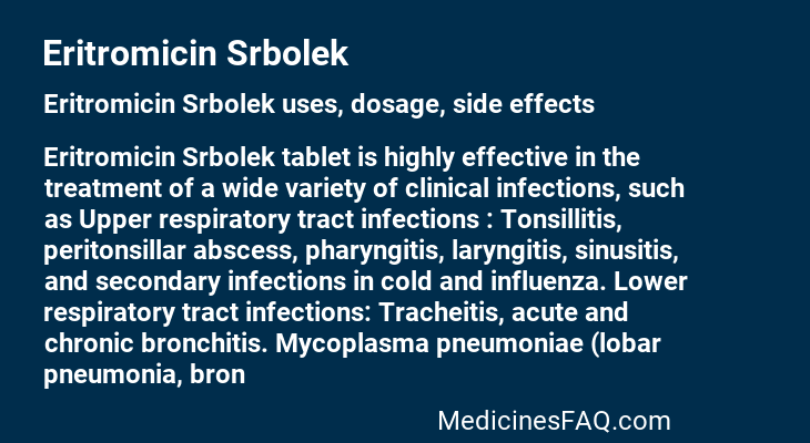 Eritromicin Srbolek