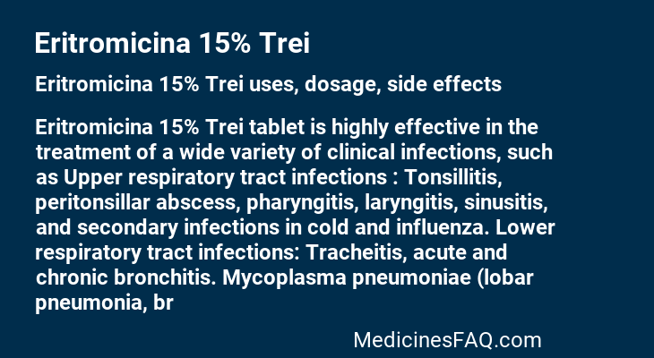 Eritromicina 15% Trei