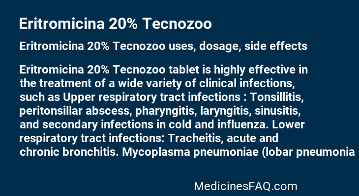 Eritromicina 20% Tecnozoo