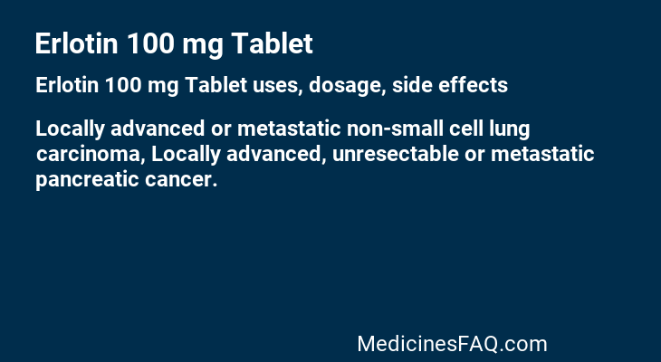 Erlotin 100 mg Tablet