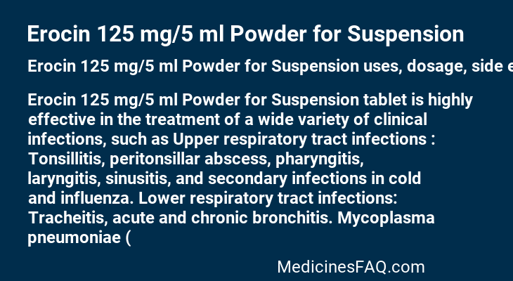 Erocin 125 mg/5 ml Powder for Suspension