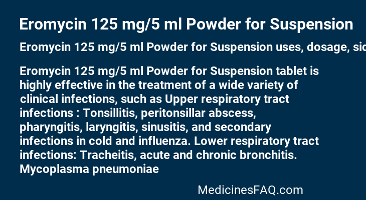 Eromycin 125 mg/5 ml Powder for Suspension