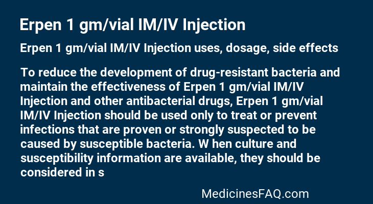 Erpen 1 gm/vial IM/IV Injection