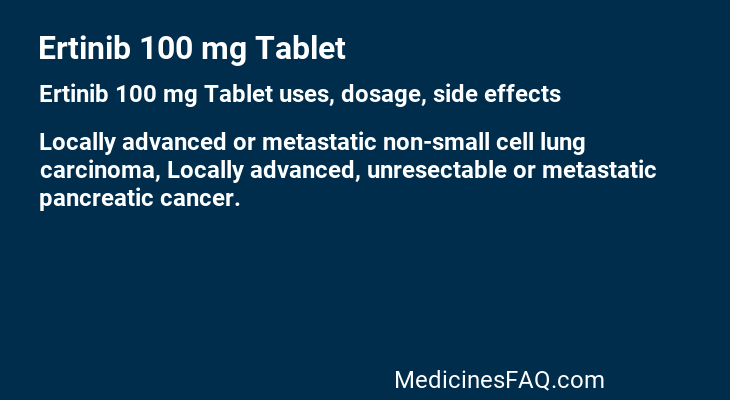 Ertinib 100 mg Tablet