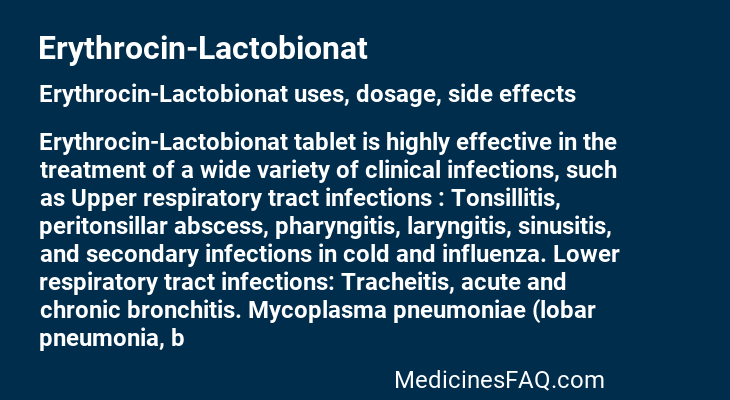 Erythrocin-Lactobionat