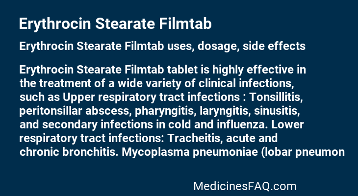 Erythrocin Stearate Filmtab