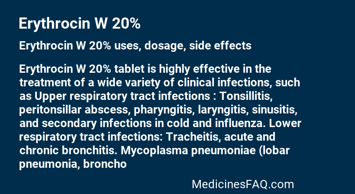 Erythrocin W 20%