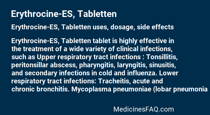 Erythrocine-ES, Tabletten