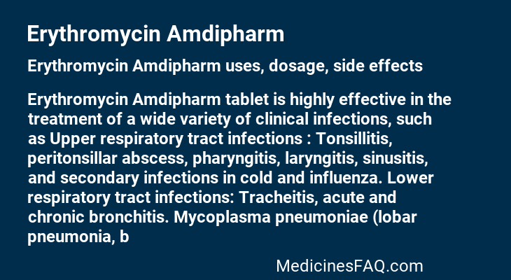 Erythromycin Amdipharm