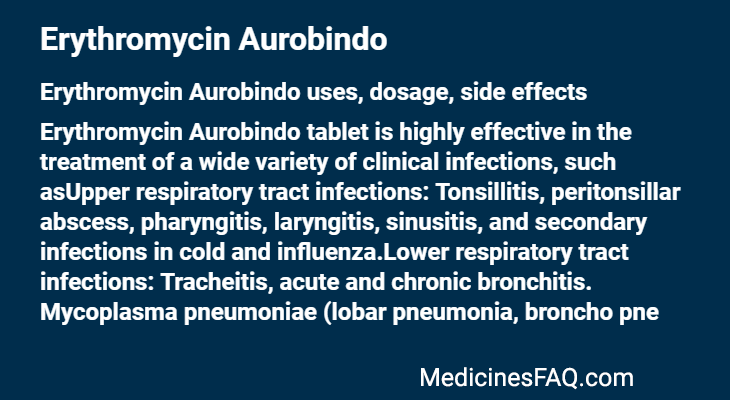 Erythromycin Aurobindo