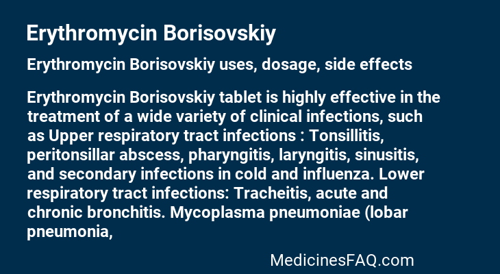 Erythromycin Borisovskiy