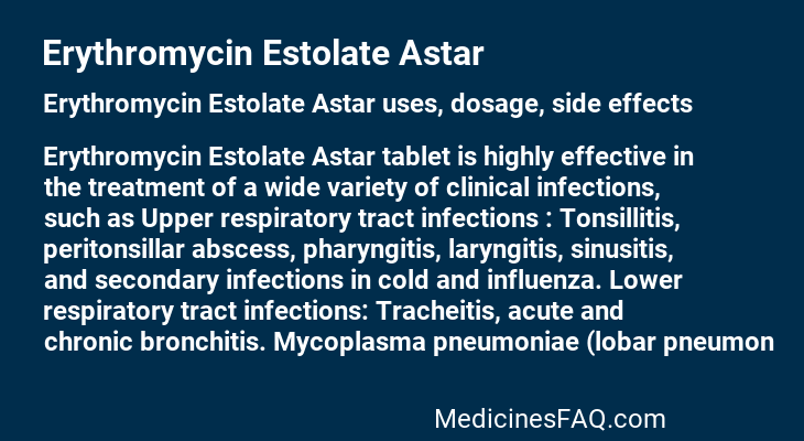 Erythromycin Estolate Astar