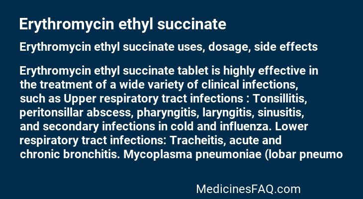 Erythromycin ethyl succinate