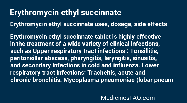 Erythromycin ethyl succinnate