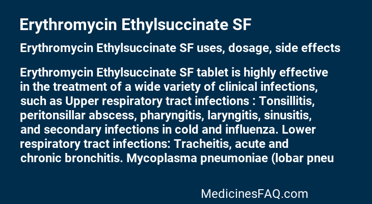 Erythromycin Ethylsuccinate SF