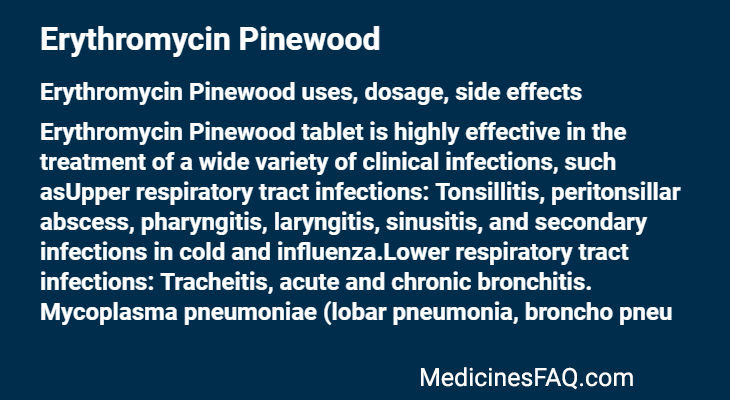 Erythromycin Pinewood