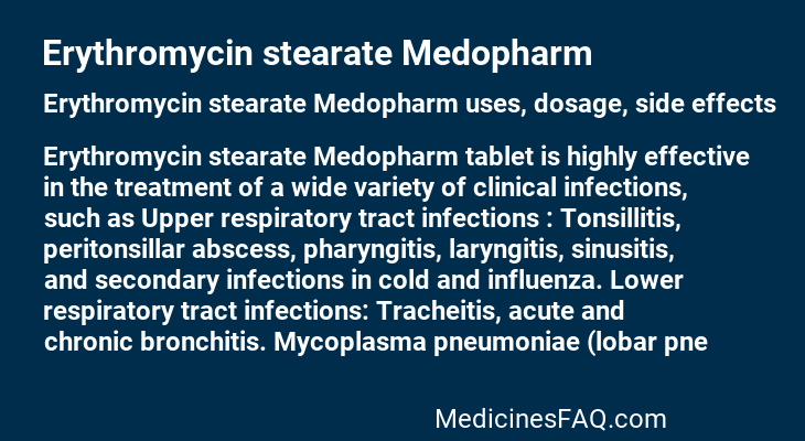 Erythromycin stearate Medopharm