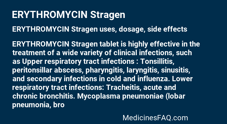 ERYTHROMYCIN Stragen