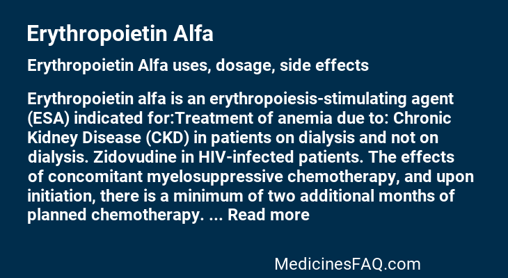 Erythropoietin Alfa