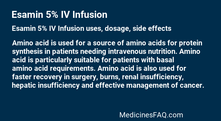 Esamin 5% IV Infusion