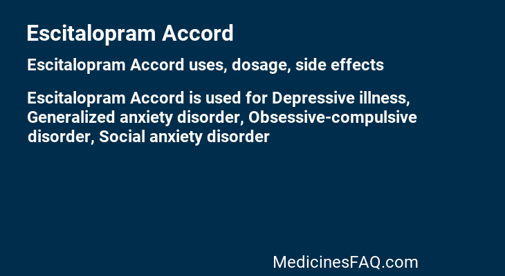 Escitalopram Accord