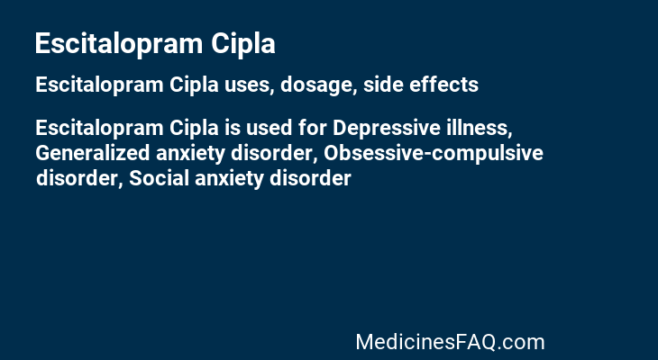 Escitalopram Cipla