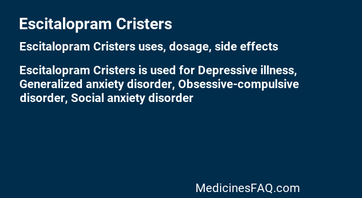 Escitalopram Cristers