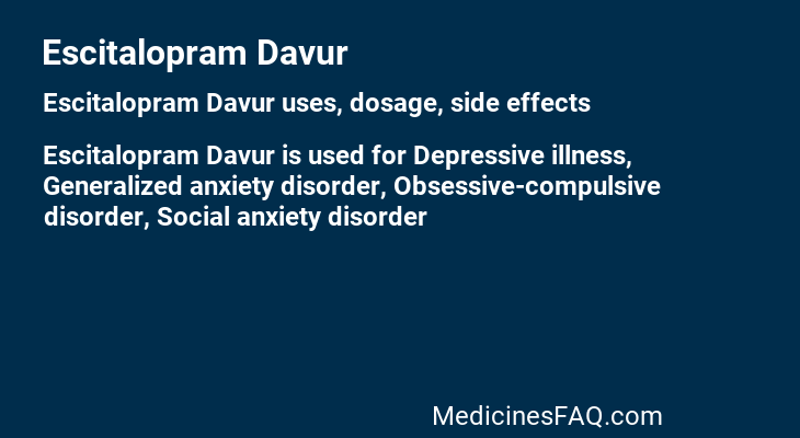 Escitalopram Davur