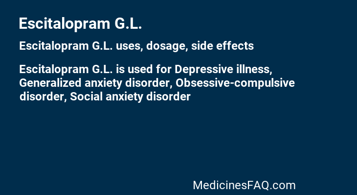 Escitalopram G.L.