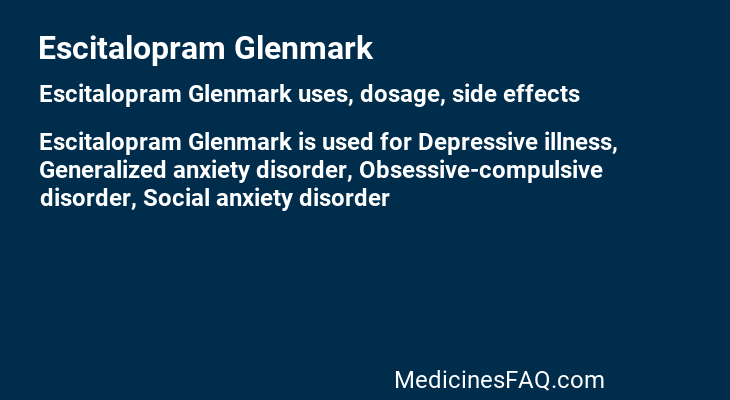 Escitalopram Glenmark