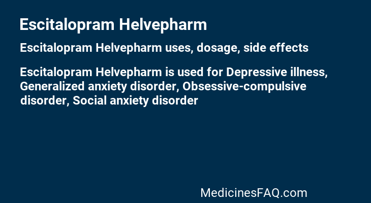 Escitalopram Helvepharm